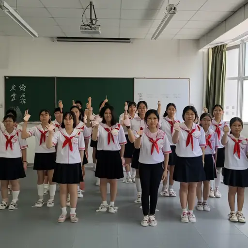 我们班正在为学校演出做准备。