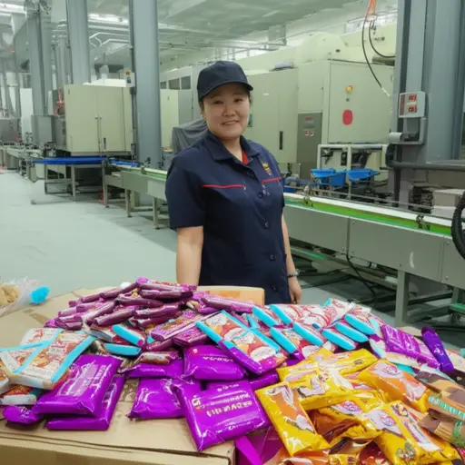 我妈妈在一家巧克力工厂上班。