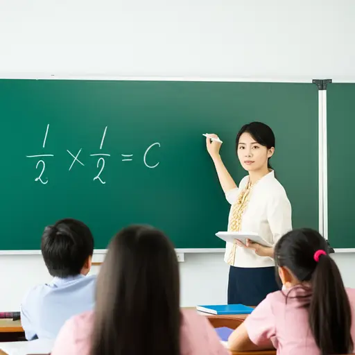 老师向学生们展示了如何解这道数学题。