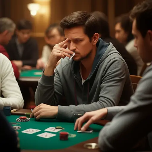 他打牌时作弊。