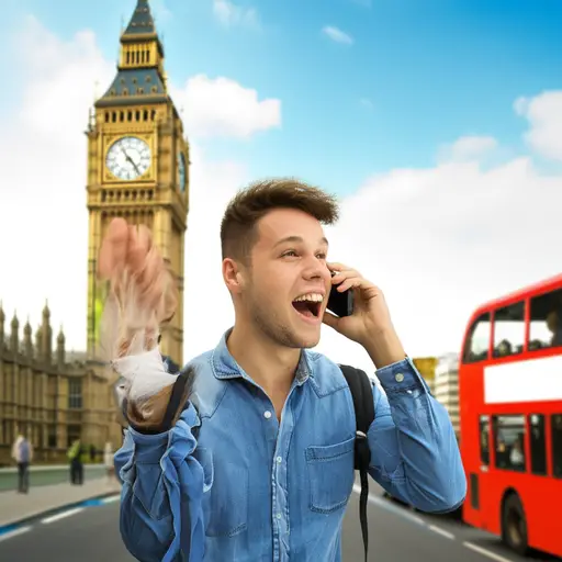 他周末有个假期，他打电话给我说：“我在伦敦，所以，如果你想见我，就是现在！”