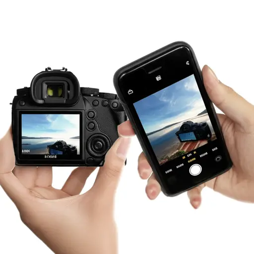 数码相机比手机相机拍得更好。