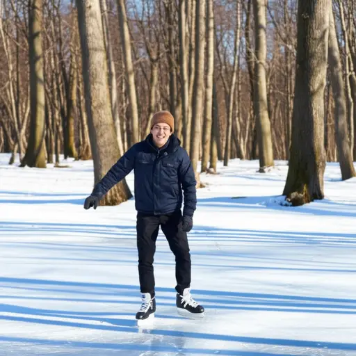 滑冰是一项有趣的运动。