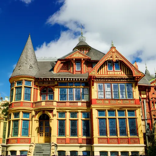 这座建筑最初在风格设计上是维多利亚式的。