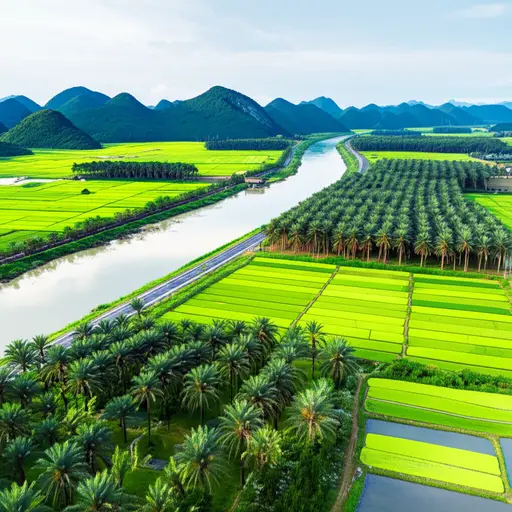 尼罗河流经一个肥沃的山谷。