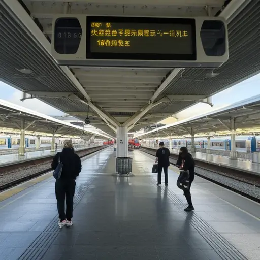 下一班火车将在十五分钟后发车。