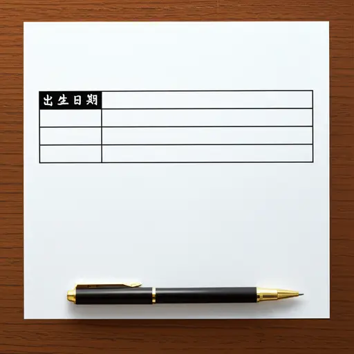 请在表格上填写你的出生日期。
