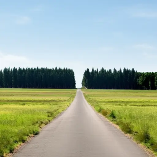 径直向前走200米就能到达那片空地。