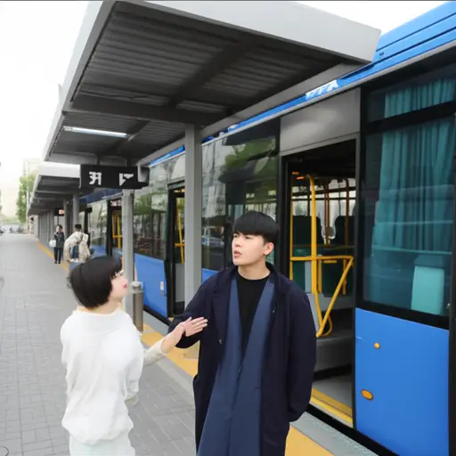 他告诉我快点，否则我会错过公交车。