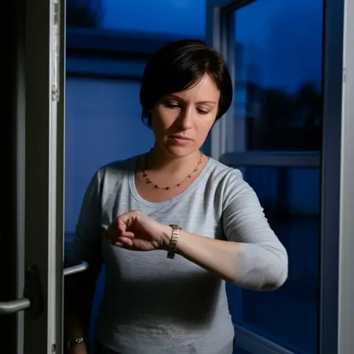 如果我们迟到，我母亲总是有点焦虑。