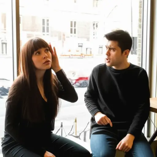 “你听到噪音了吗？” “没有，你是在胡思乱想。”