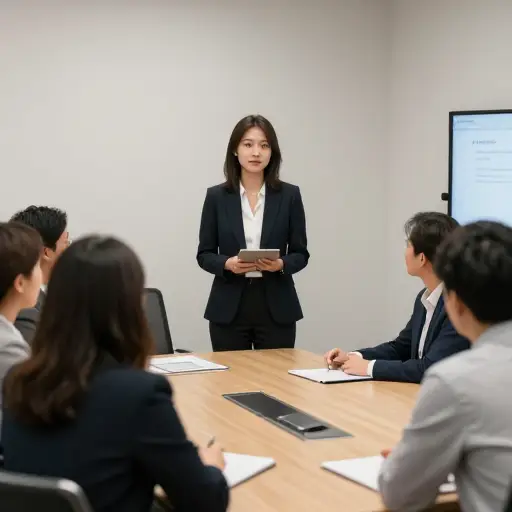 她更喜欢在会议中待在幕后。