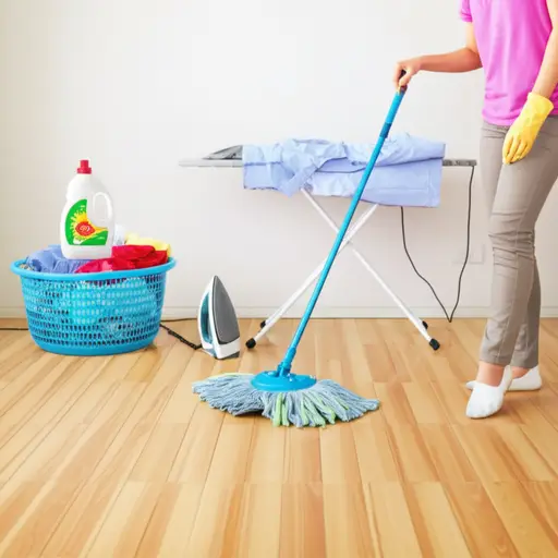 常见的家务包括洗衣、打扫和熨烫。