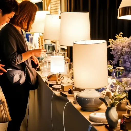 我们在市场买了一盏新台灯。