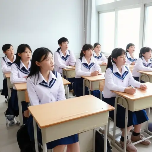 我们班上有二十个学生，十个是女孩，其他的是男孩。