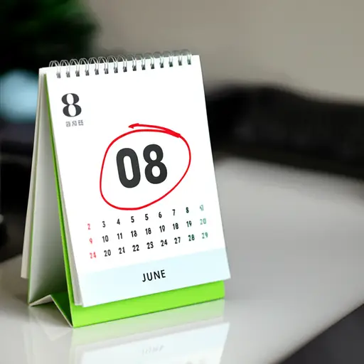 我在六月八日有空。