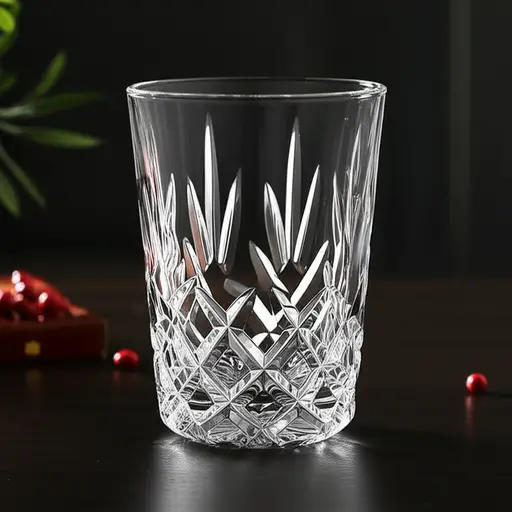 那个昂贵的水晶玻璃杯有一个非常厚重的底座。