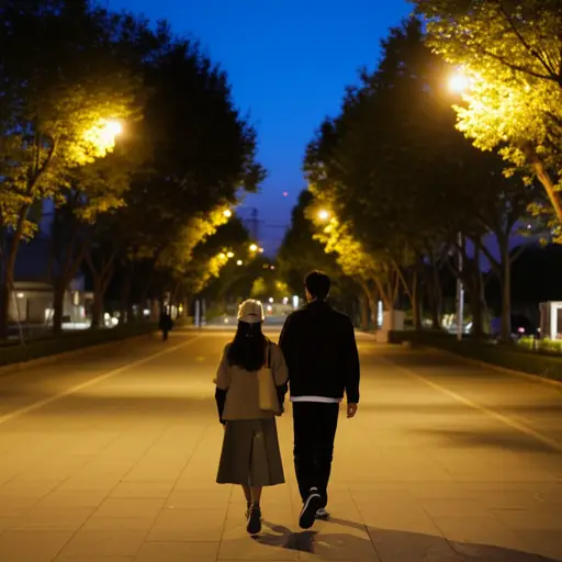 晚上的气氛是如此浪漫！