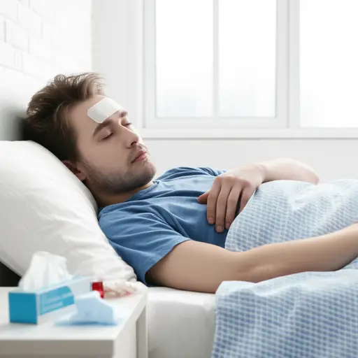 我上周患了重感冒。