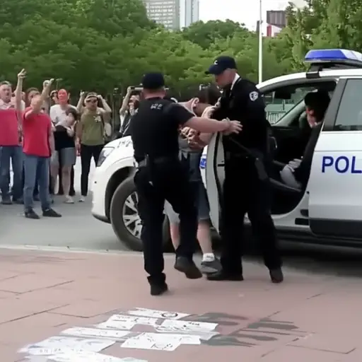 几个人因向观众分发种族主义传单而被捕。