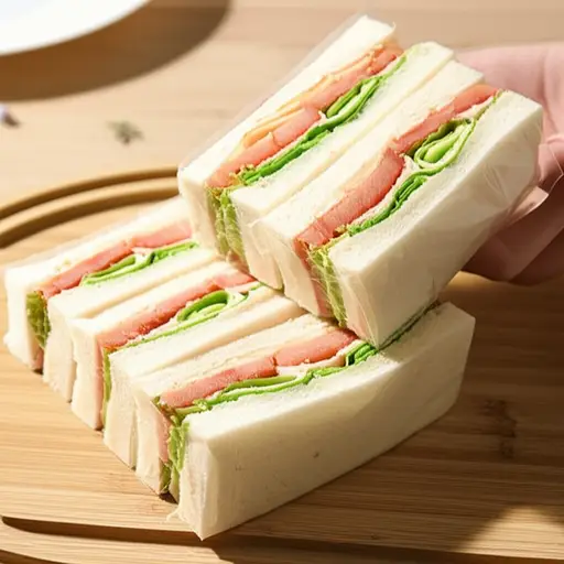 我留了一些三明治给他们稍后吃。