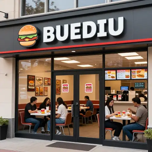 This fast food restaurant has cheap food.
