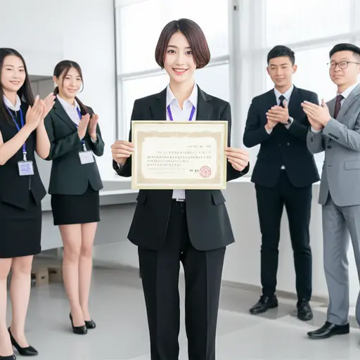 她刚被提升为高级销售代表。