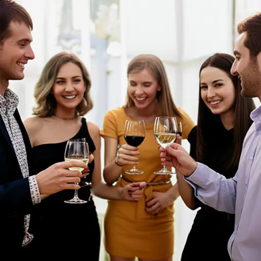 我们在派对上喝酒。