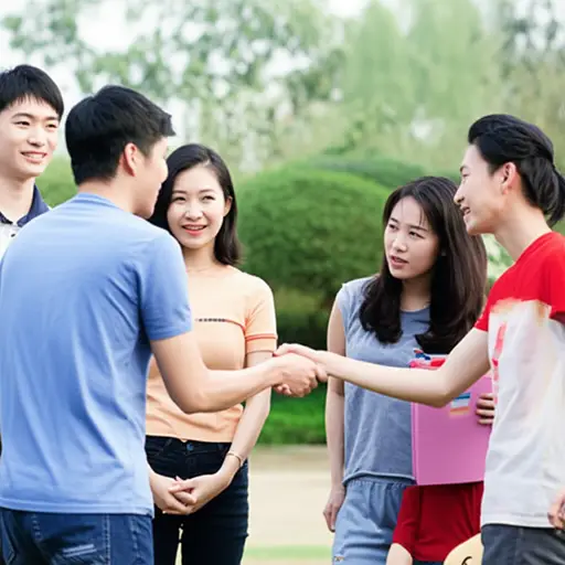 我的朋友们都和他们握手了，但我感到太尴尬了。