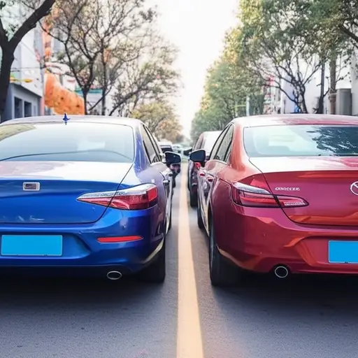 我们可以在蓝色汽车和红色汽车之间选择。