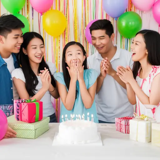 这，你知道的，应该是她生日的一个惊喜。