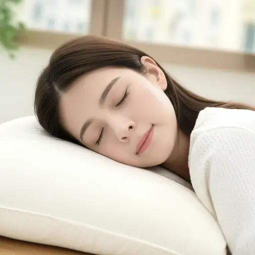 她把头靠在柔软的垫子上。