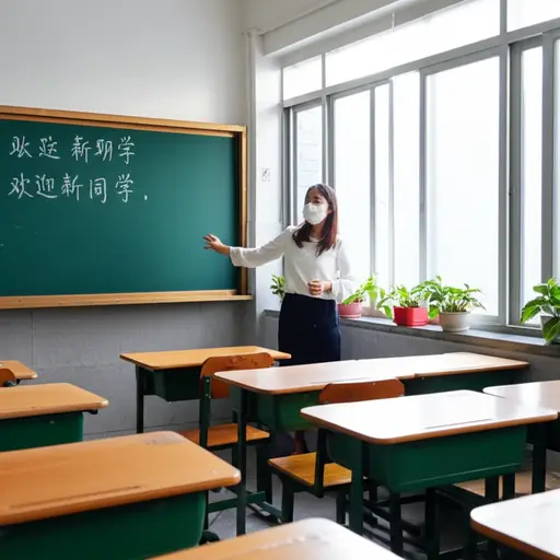 老师布置了教室，为迎接新生做准备。