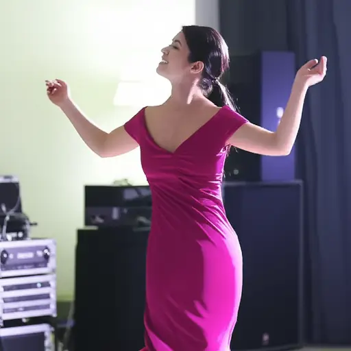 她整晚都随着灵魂乐起舞。