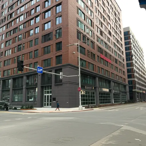 在街道拐角处左转。