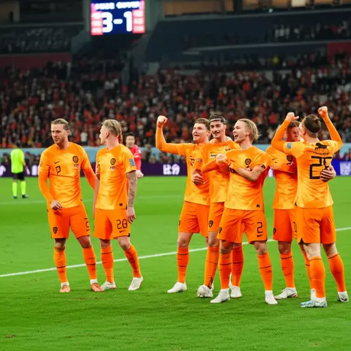荷兰以3-1击败比利时。