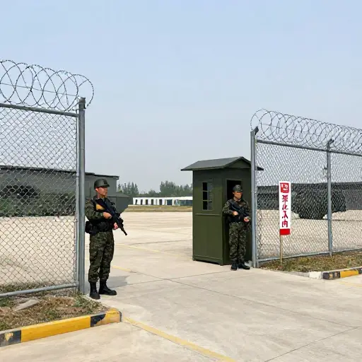 军事基地严禁未经特别许可的平民进入。