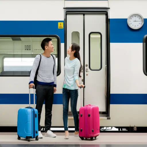 谢天谢地我们准时赶上了火车。