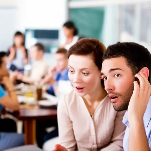 太吵了，我完全没听到她说的话。