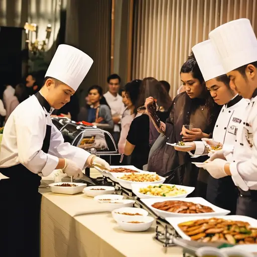 谁负责派对的餐饮服务？