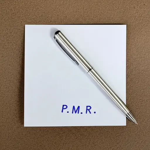 他在页面底部写下了他名字的首字母P.M.R.