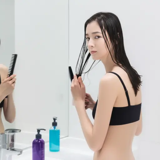 我洗头后总是梳头。