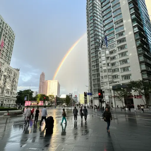 雨后天气又变暖了。