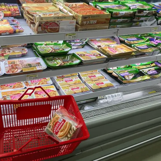 我买了一些冷冻披萨当晚餐。