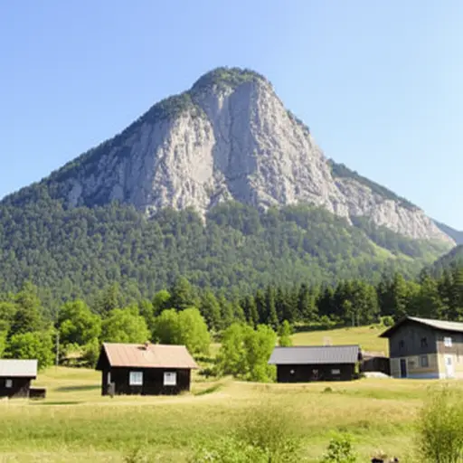 我们住在山脚下。