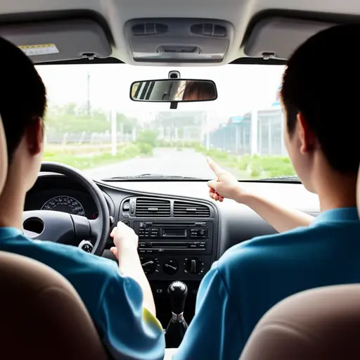 我正在跟一位合格的驾驶教练上课。