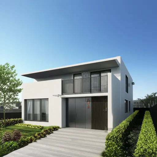 我们的房子朝北。