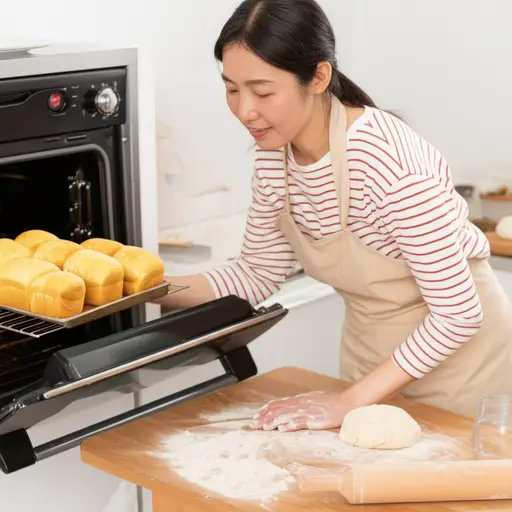 我妈妈每周六都会烤面包。