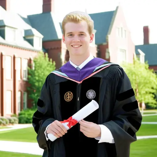 他是奥伯林学院的毕业生。