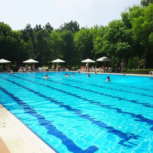 夏天我喜欢去公共游泳池游泳。